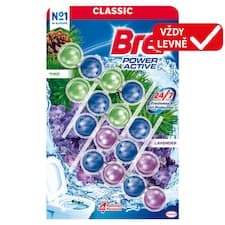 Bref Power Active Pine/Lavender tuhý WC blok 4 x 50g
