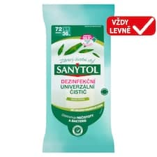 Sanytol Dezinfekční univerzální čisticí utěrky eukalyptus 72 ks