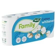 Tento Family Cotton Whiteness toaletní papír 2 vrstvy 8 rolí