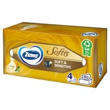 Zewa Softis Soft & Sensitive papírové kapesníčky 4 vrstvé 80 ks