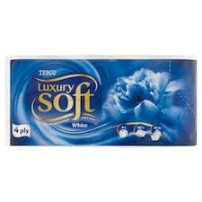 Soft Luxury White toaletní papír 4 vrstvy 8 rolí