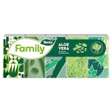 Tento Family Aloe Vera Kapesníky 3-vrstvé 10 x 10 ks