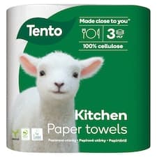 Tento Kitchen Papírové utěrky 3-vrstvé 2 rolky