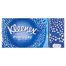 Kleenex Everyday papírové kapesníky 3 vrstvy 8 x 8 ks