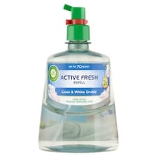Air Wick Active Fresh Náplň na vodní bázi do automatického difuzéru prádlo a bílá orchidej 228ml