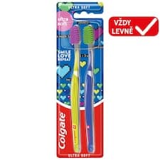 Colgate Ultra Soft Design Edition Smile Love Repeat zubní kartáček měkký 2ks