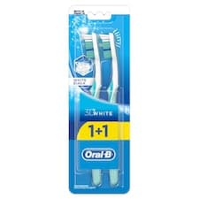 Oral-B Advantage 3DWhite Manuální Zubní Kartáček Středně Měkký 2 ks