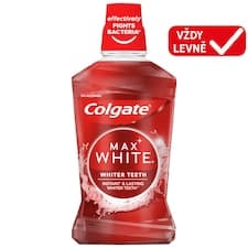Colgate Max White Whiter Teeth bělicí ústní voda bez alkoholu 500 ml