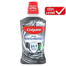 Colgate Plax White + Charcoal ústní voda bez alkoholu 500 ml
