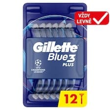 Gillette Blue3 Plus Comfort, Jednorázové Holící Strojky Pro Muže, 12 Balení Holících Strojků