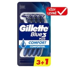 Gillette Blue3 Plus Comfort, Jednorázové Holící Strojky Pro Muže, Balení Holících Strojků