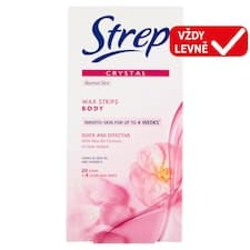 Strep Crystal Voskové pásky na tělo 20 ks