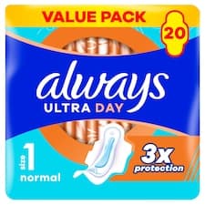 Always Ultra Hygienické Vložky Normal (V1) S Křidélky 20 ks