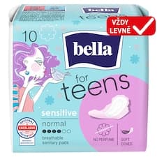 Bella For Teens Sensitive Normal hygienické vložky 10 ks