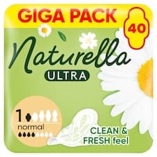 Naturella Ultra, Velikost 1 Normal, Vložky S Křidélky, 40