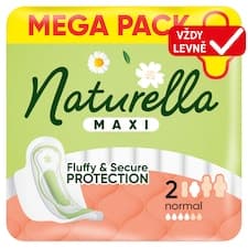 Naturella Maxi Vložky Normal, velikost 2, S Křidélky, 18