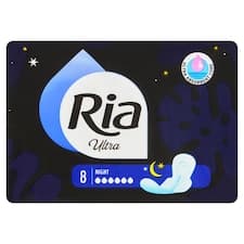 Ria Ultra Night menstruační vložky 8 ks