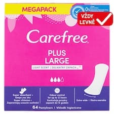 Carefree Plus Large slipové vložky s jemnou vůní 64 ks