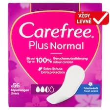Carefree Plus Normal slipové vložky svěží vůně 56 ks