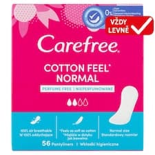 Carefree Cotton Feel Normal slipové vložky neparfemované 56 ks