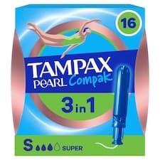Tampax Pearl Compak Super Tampony S Aplikátorem ×16