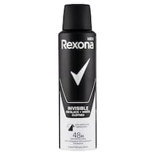 Rexona Men Invisible Black + White antiperspirant sprej pro muže 150ml