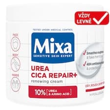 Mixa Urea Cica Repair+ regenerační tělová péče pro velmi suchou, hrubou pokožku, 400 ml