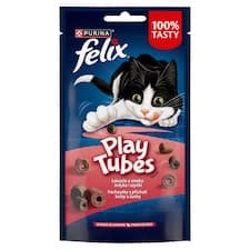 Felix Play Tubes pamlsky pro kočky krůta, šunka 50g