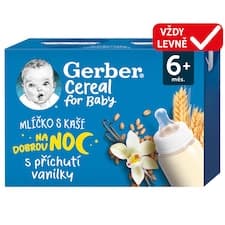 GERBER Cereal mlíčko s kaší s příchutí vanilky 2 x 200ml