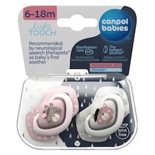 Canpol babies Dudlík silikonový symetrický  BONJOUR PARIS 6-18m  2ks růžový