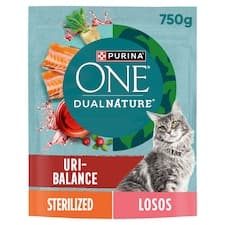 Purina ONE Dual Nature Sterilised granule pro kočky brusinka, losos 750g