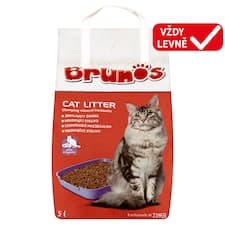 Brunos Hrudkující stelivo pro kočky 5l