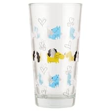 Skleněný pohár s psím vzorem 370 ml