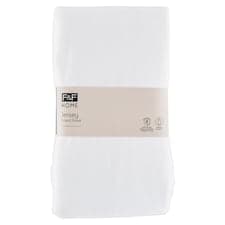 F&F Home Easy Care White napínací prostěradlo 180 x 200 x 25 cm
