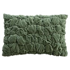 F&F Home Thyme Green Quilted Velvet polštář 40 x 60 cm