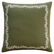F&F Home Green Floral Border polštář 45 x 45 cm