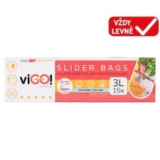 Vigo Sáčky zipové s jezdcem popisovací 3 l 15 ks