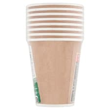 Decorata Hnědé papírové poháry 200 ml 8 ks