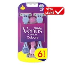 Gillette Venus Comfort Colours Pohotová Holítka, Balení Po 6