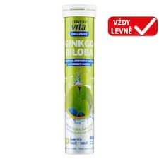Maxi Vita Exclusive Ginkgo biloba s příchutí zeleného čaje a citronu 20 šumivých tablet 80g