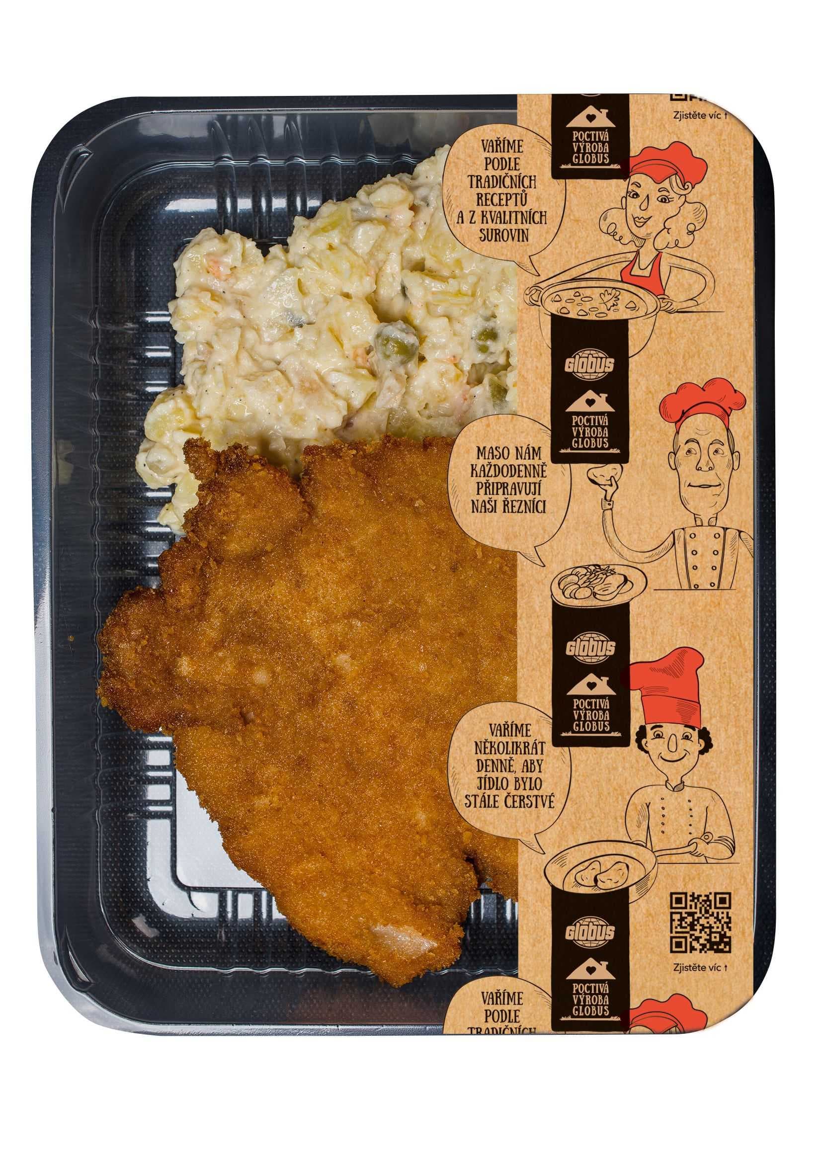 Vepřový řízek s bramborovým salátem 430 g
