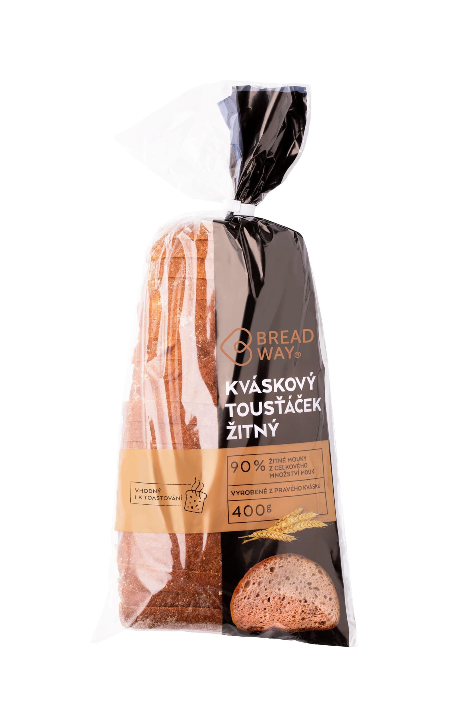Breadway, Kváskový tousťáček žitný, chléb 400g