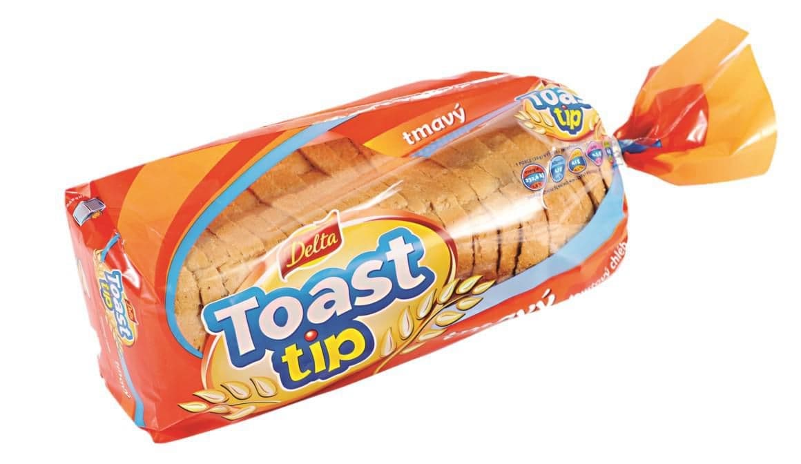 Delta Toasttip Toustový chléb tmavý krájený 500 g