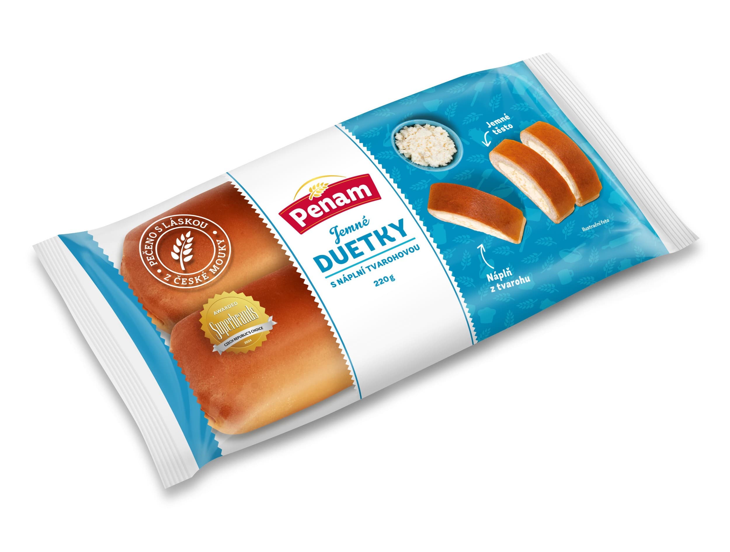 Penam Duetky s tvarohovou náplní 2 kusy 220g