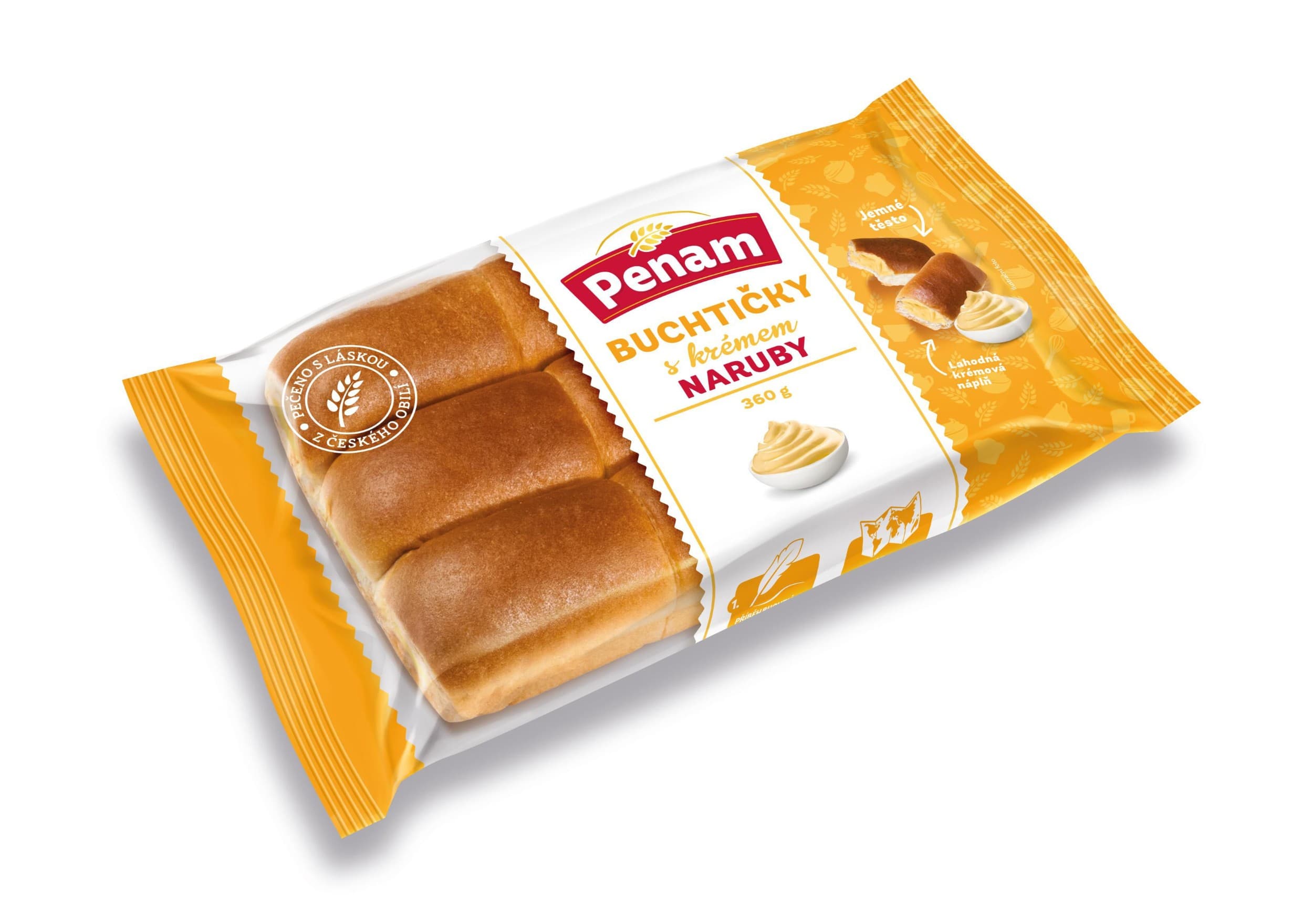Penam Buchtičky s krémem naruby 360g