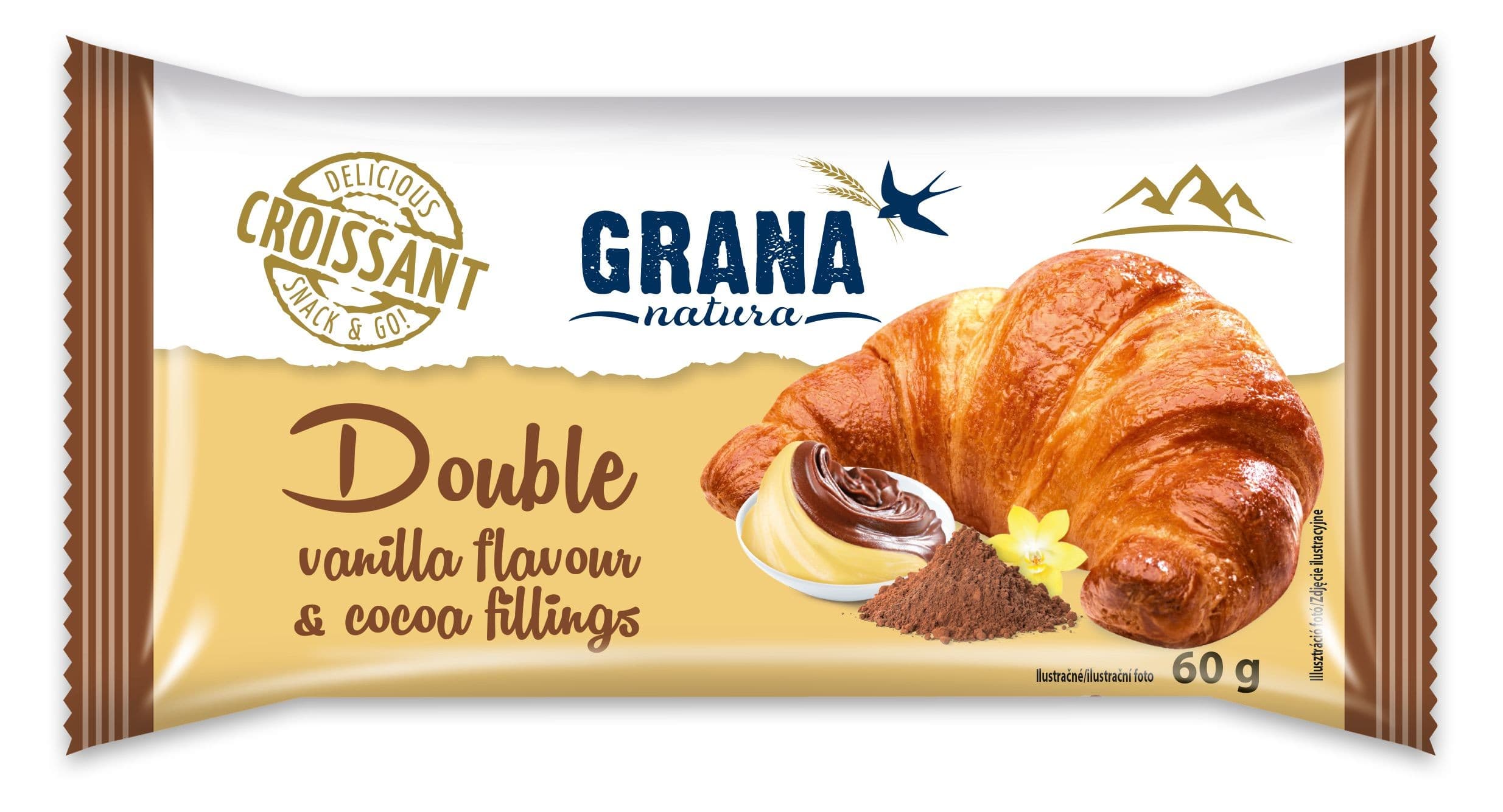 Grana Croissant vanilka-kakao 60g