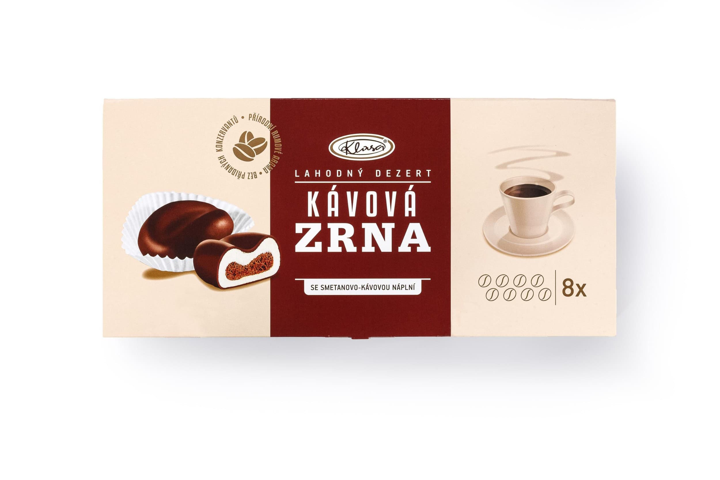 Klasa Kávová zrna se smetanovo-kávovou náplní 160 g