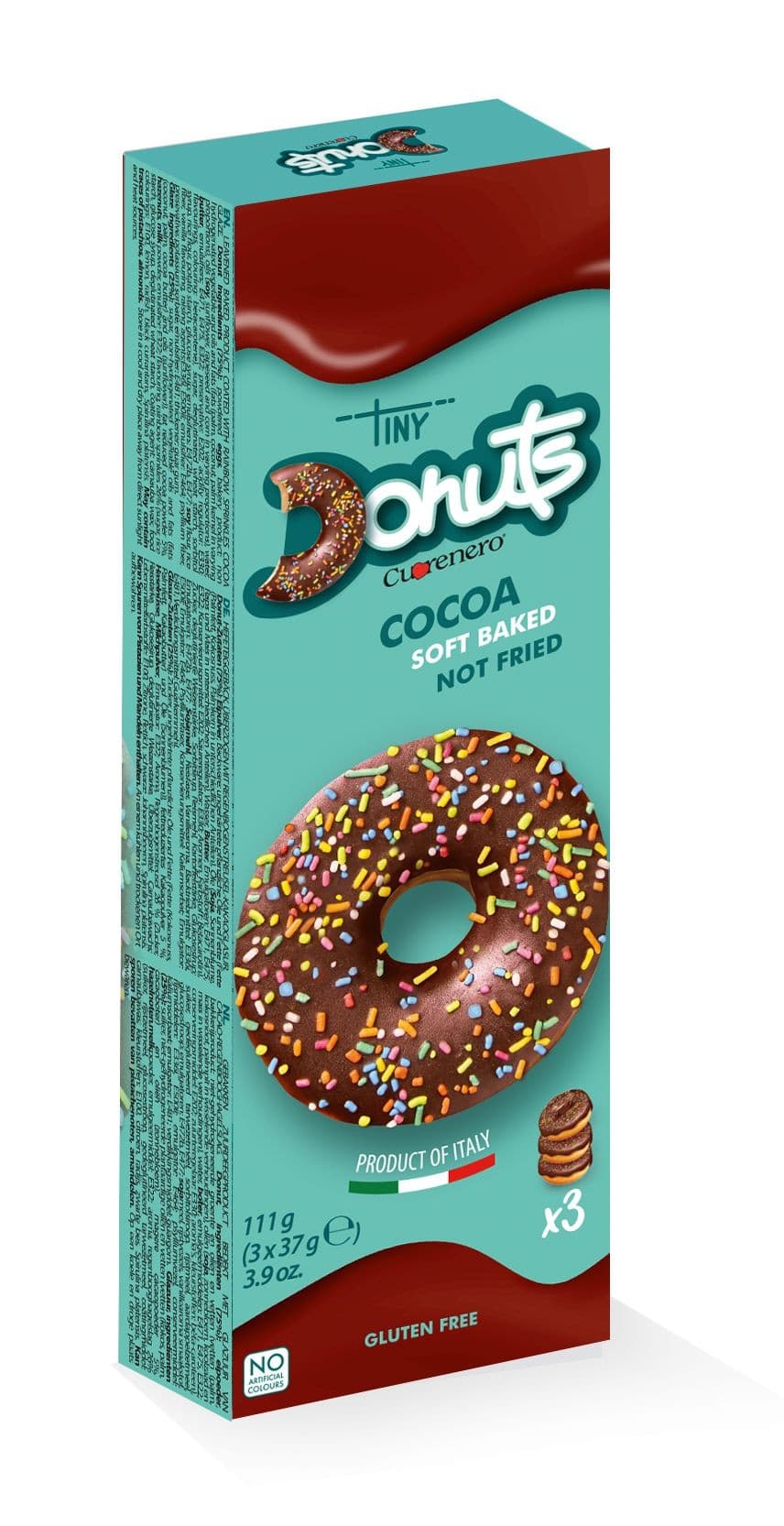 Cuorenero Donuty s polevou bez lepku kakao (3 kusy) 111 g