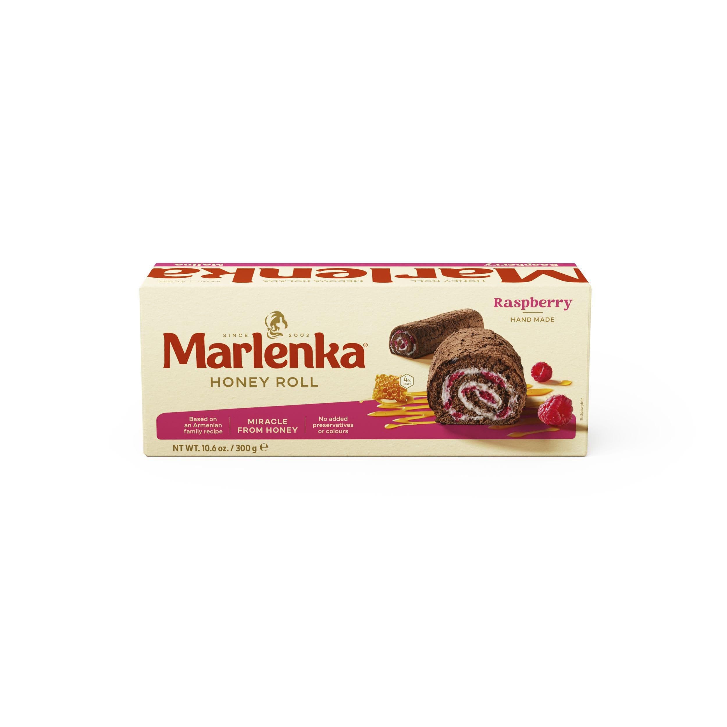 Marlenka Medová roláda s kakaem a malinami 300 g