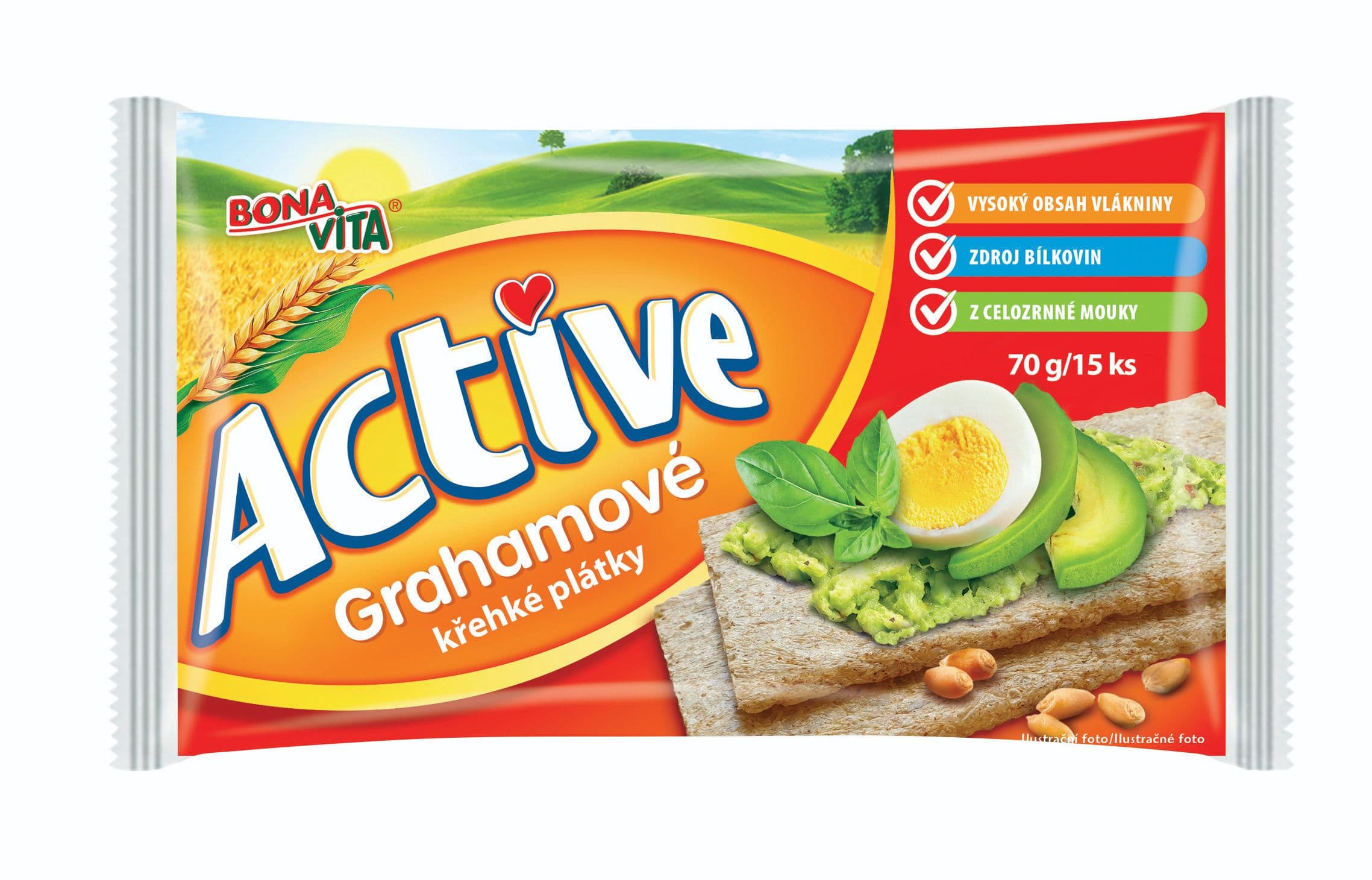 Bonavita Křehké plátky grahamové active 70g